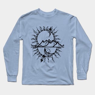 Sun Reflection on Mountains Long Sleeve T-Shirt